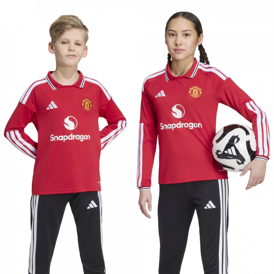 adidas Manchester United FC 2026/27 Youth Long Sleeve Home Jersey